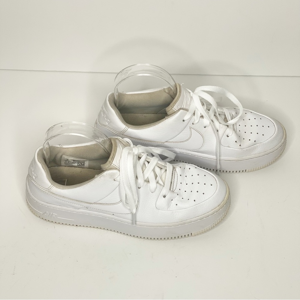 Nike Women's White Sneakers Air Force 1s - Picture 3 of 9